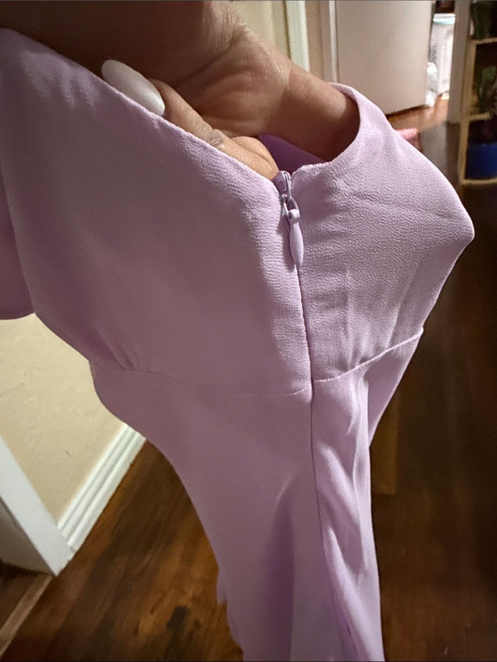 Princess Polly Lilac Satin V-Neck Mini Dress - Picture 5 of 8